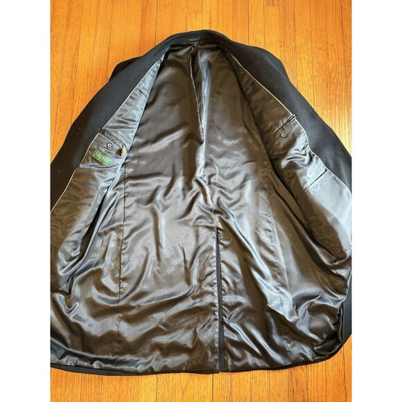 Ralph Lauren men's Columbia Classic Black Overcoat top Coat size 48R $495 - Picture 6 of 9